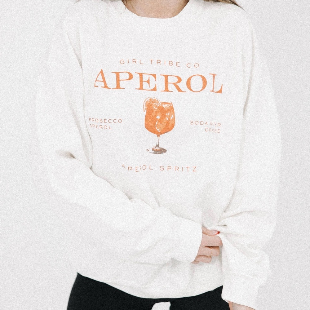 Aperol Fleece crewneck NWOT